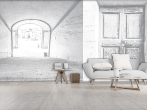 DOWN - Washable trompe l'oeil nonwoven wallpaper _ creativespace - Wallpaper by Creative Space