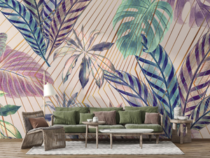 TROPICAL STRIPE - Tropical wallpaper _ creativespace - Wallpaper by Creative Space