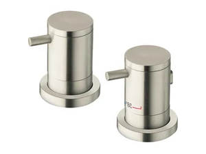CRIXX143 - Deck mounted thermostatic stainless steel bathtub tap with diverter - Tap by CRISTINA Rubinetterie