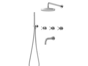 CROSS ROAD CRICR113 - Wall-mounted bathtub mixer with hand shower - Tap by CRISTINA Rubinetterie