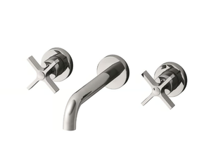 CROSS ROAD CRICR242 - 3 hole wall-mounted washbasin mixer - Tap by CRISTINA Rubinetterie