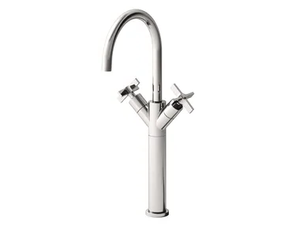 CROSS ROAD CRICR248 - Countertop 1 hole washbasin mixer with automatic pop-up waste - Tap by CRISTINA Rubinetterie