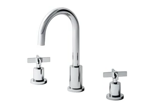 CROSS ROAD CRICR907 - Countertop 3 hole washbasin mixer without waste - Tap by CRISTINA Rubinetterie