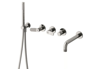 EAST SIDE CRIES165 - Wall-mounted bathtub set with diverter with hand shower - Tap by CRISTINA Rubinetterie