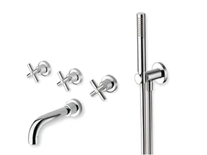 EXCLUSIVE CRIEV111 - Wall-mounted bathtub set with hand shower - Tap by CRISTINA Rubinetterie