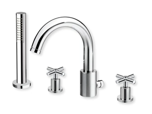 EXCLUSIVE CRIEV126 - 4 hole bathtub tap with hand shower - Tap by CRISTINA Rubinetterie