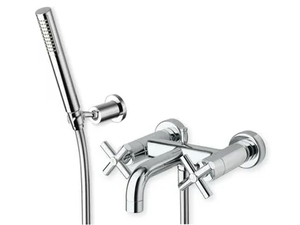 EXCLUSIVE CRIEV181 - Wall-mounted bathtub mixer with hand shower - Tap by CRISTINA Rubinetterie