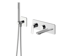 FOIL CRIFL102 - Wall-mounted single handle bathtub set with hand shower - Tap by CRISTINA Rubinetterie