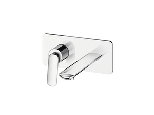 FOIL CRIFL256 - Wall-mounted single handle washbasin mixer with plate - Tap by CRISTINA Rubinetterie