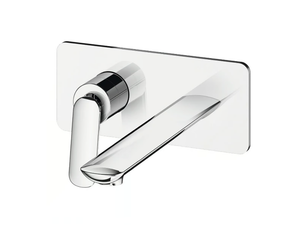 FOIL CRIFL258 - Wall-mounted single handle washbasin mixer with plate - Tap by CRISTINA Rubinetterie