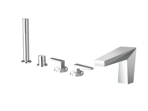 FRACTAL CRIFT121 - 5 hole bathtub set with hand shower - Tap by CRISTINA Rubinetterie