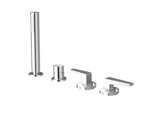 FRACTAL CRIFT122 - Deck mounted 4 hole bathtub tap with hand shower - Tap by CRISTINA Rubinetterie