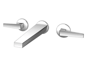 FRACTAL CRIFT243 - 3 hole wall-mounted washbasin mixer - Tap by CRISTINA Rubinetterie