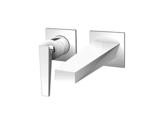FRACTAL CRIFT257 - 2 hole wall-mounted single handle washbasin mixer - Tap by CRISTINA Rubinetterie