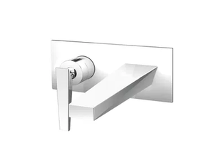 FRACTAL CRIFT258 - Wall-mounted washbasin mixer with plate - Tap by CRISTINA Rubinetterie