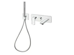 PROFILO CRIPF103 - Wall-mounted bathtub set with plate - Bathtub by CRISTINA Rubinetterie