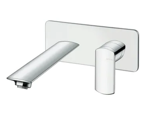 PROFILO CRIPF248 - Wall-mounted single handle washbasin mixer with plate - Tap by CRISTINA Rubinetterie