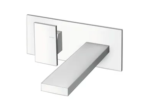 TABULA CRITA256 - Wall-mounted washbasin mixer with plate - Tap by CRISTINA Rubinetterie