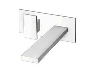TABULA CRITA258 - Wall-mounted single handle washbasin mixer with plate - Tap by CRISTINA Rubinetterie