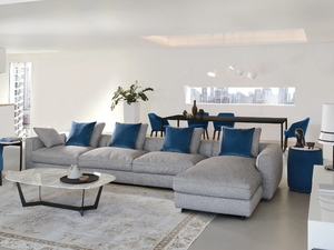 CAPETOWN - 4 seater fabric sofa with chaise longue - Sofa by CTS SALOTTI