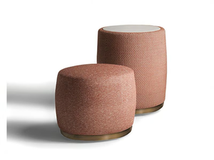 DOMINO - Upholstered fabric pouf - Pouf by CTS SALOTTI