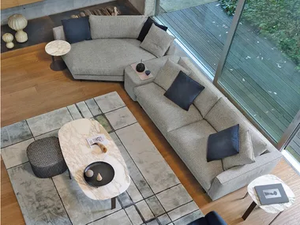 IKON - Sectional fabric sofa with chaise longue - Sofa by CTS SALOTTI