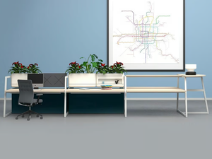 FUSION GREEN - Multiple workstation desk with cable management - Desk by CUF Milano