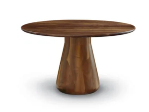 CONVIVIO B-179 - Round walnut table - Table by Dale Italia