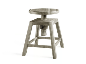INVITO C-640 - Low solid wood stool height-adjustable - Stool by Dale Italia