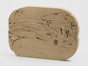 16 PESCI - Solid oak wooden puzzle - Furniture accessories by Danese Milano