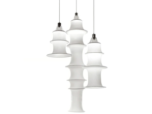FALKLAND - Aluminium and elastic fabric pendant lamp - Ceiling lamp by Danese Milano