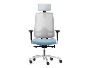 INDEED MESH - Swivel height-adjustable mesh office chair with headrest - Chair by Dauphin