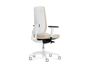 INDEED WHITE - Swivel height-adjustable fabric office chair with 5-Spoke base - Chair by Dauphin