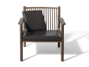 AVA - Ash and leather armchair with armrests - Armchair by DE PADOVA