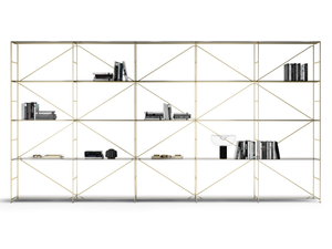 R.I.G. MODULES SHELVING SYSTEM - Shelving system with powder coated steel structure - Cabinet by DE PADOVA