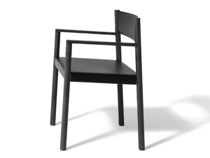 SO - Ash and cowhide chair with armrests - Chair by DE PADOVA