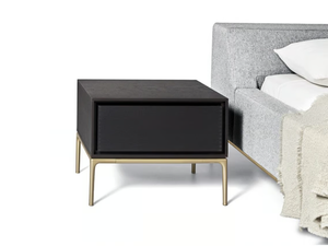 TIME TRIP FOR MEMORIES - Rectangular wooden bedside table with drawers - Side table by DE PADOVA