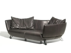 DS-102 SHELL - 2 seater curved leather sofa - Sofa by de Sede