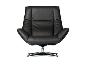 DS-149 LEJO - Swivel leather armchair with armrests with 4-spoke base - Armchair by de Sede