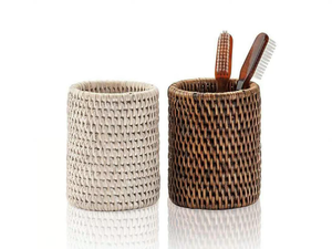 BASKET BER - Countertop rattan toothbrush holder - Sanitary accessories by DECOR WALTHER
