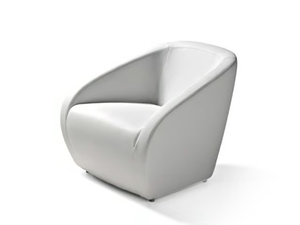 ARNOLD - Leather armchair with armrests - Armchair by Dema