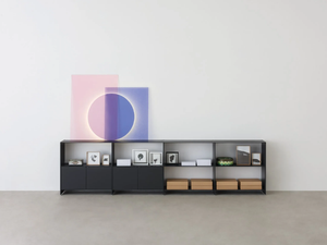 FILL - Sectional extruded aluminium shelving unit - Cabinet by Desalto