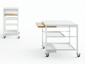 HELSINKI - Steel food trolley with drawers - drawer by Desalto