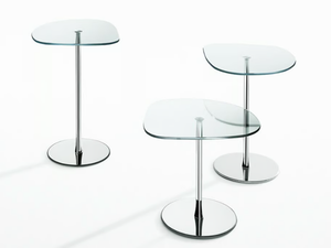 MIXIT GLASS - Crystal and steel coffee table - Coffee table by Desalto