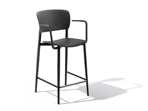 PLY - High polypropylene stool with armrests - Stool by Desalto