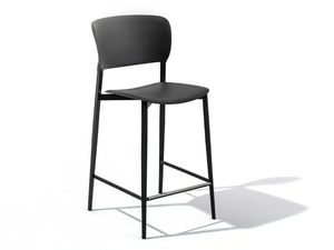 PLY - High polypropylene stool with back - Stool by Desalto
