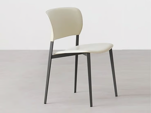 PLY - Upholstered open back tanned leather chair - Chair by Desalto