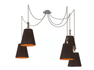 LUXIOLE 5 GRAND - Fabric pendant lamp - Ceiling lamp by DESIGNHEURE