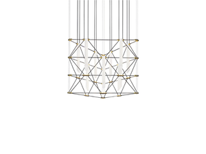 MOZAIK 2x2 - LED steel chandelier - Ceiling lamp by DESIGNHEURE