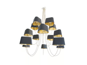 NUAGE 15 MOYEN - LED fabric chandelier - Ceiling lamp by DESIGNHEURE